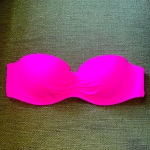 NWOT Victoria’s Secret Hot Pink Bandeau Bikini Top